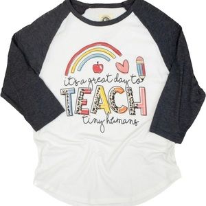 It's a Great Day to Teach Tiny Humans Raglan tshirt